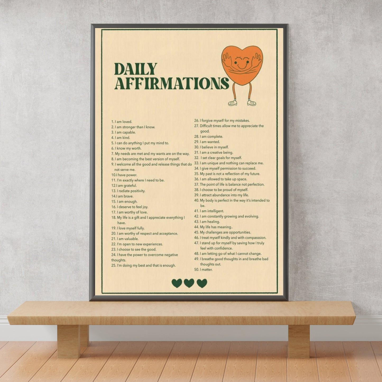 Daily Affirmations (Green) | Digital Download