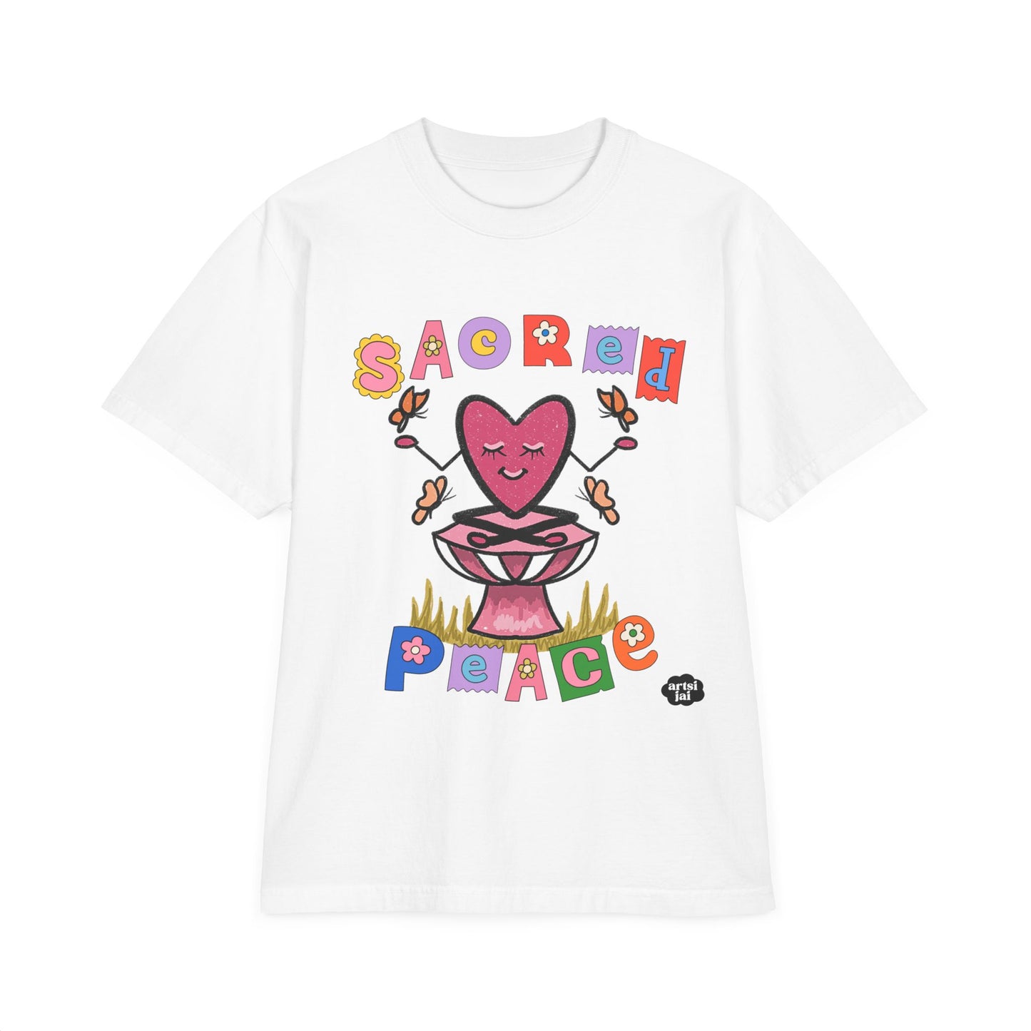 Sacred Peace Oversized Heavy Weight Graphic T-Shirt