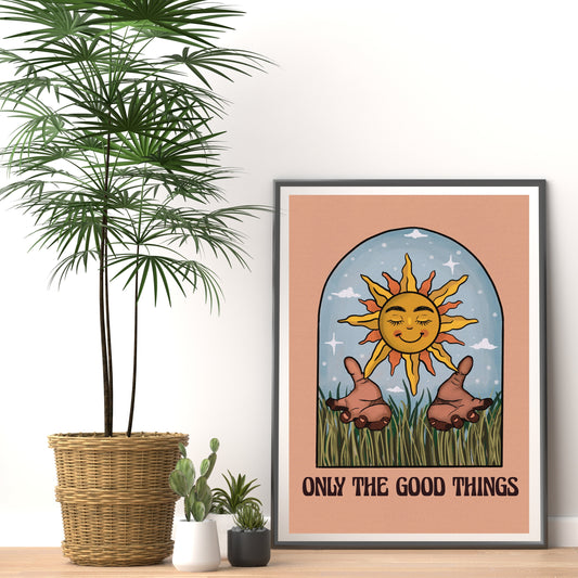 Only The Good Things Poster | Jhene Aiko Lyrics, Wall Art, Jhene Aiko Art, Printable Poster, Downloadable Prints