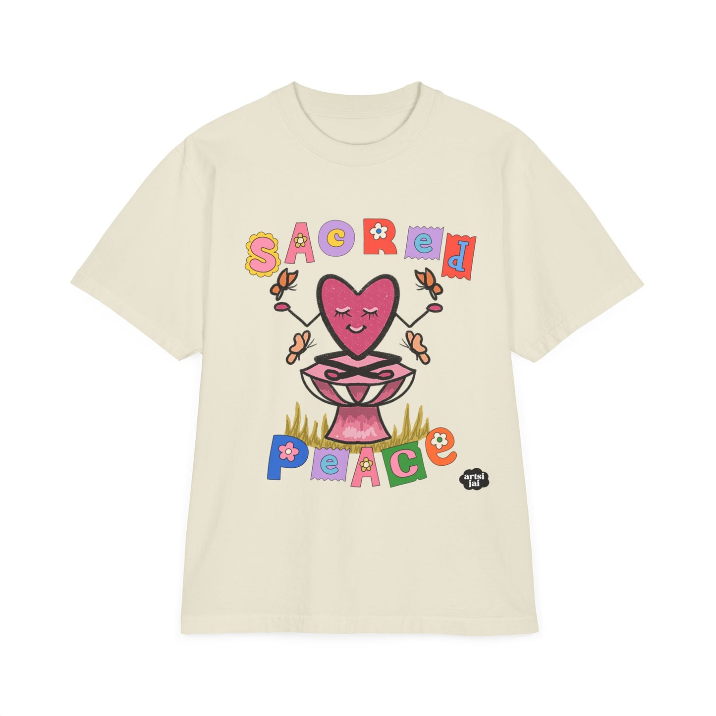 Sacred Peace Oversized Heavy Weight Graphic T-Shirt