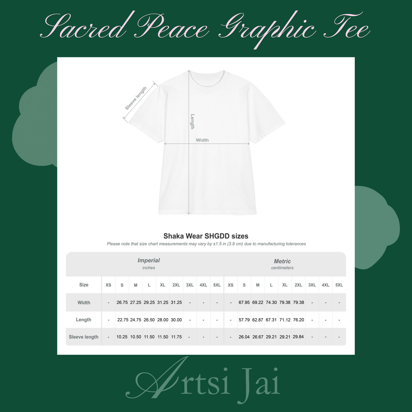 Sacred Peace Oversized Heavy Weight Graphic T-Shirt