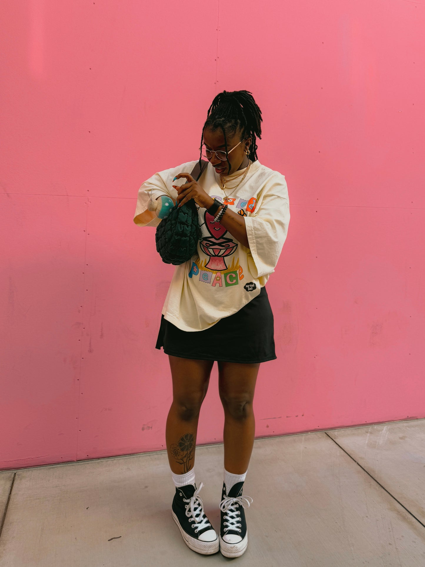 Sacred Peace Oversized Heavy Weight Graphic T-Shirt