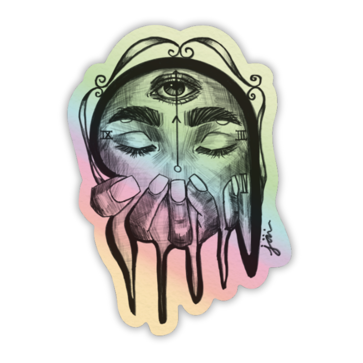 “Where Did the Time Go?” Holographic Sticker